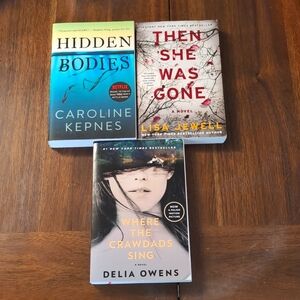 Hidden Bodies, Then She Was Gone, & Where the Crawdads Sing - Book Bundle